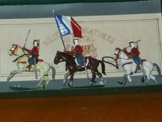 French Spahis In Action With Banner Toy Soldiers