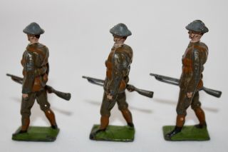 Britains Toy Lead Soldiers INFANTRY OF THE LINE 195.  Steel Helmets.  Total = 3 3