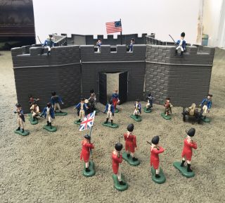 VINTAGE Men of ’76 Revolutionary War Playset w/Box Soldiers Innovative Promo 3