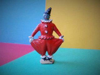 Britains Vintage 1936 - 61 Lead Circus Clown In Red Baggy Pants No.  358b
