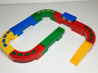 Rollercoaster 2 Elevated Track Ramps Slopes Lego Duplo Mini Trolley Train Track