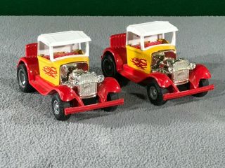 Vintage Tonka Red And Yellow Ford Model A Roadster Hot Rod Toy Car - Last One