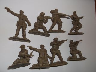 Conte Wwii Ww2 British Airborne Set 1 D - Day 8 Plastic Soldiers In 8 Poses (b)