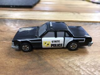 Hot Wheels Crack Ups Black State Police Car - 1983