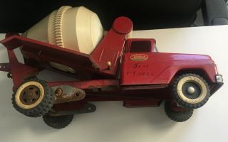 Tonka red cement mixer 1960 ' s truck toy 2