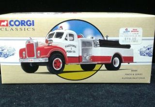 1995 Corgi Classics Fire Service - Mack B Series Pumper - Paxtonia 98486