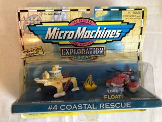 Vintage Galoob 1998 Micro Machines Set Exploration 4 Coastal Rescue.
