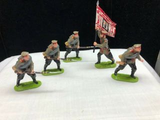Vintage Set Of 5 Russian Toy Soldiers