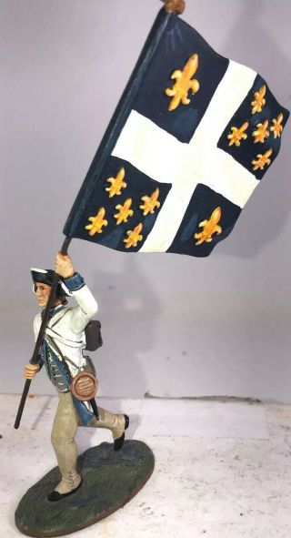 Soldout French Revolutionary War Metal Figure King & Country 1776 60mm Flag Guy