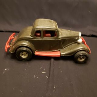 Vintage Durant Plastics 1934 Ford Victoria Tootsie Toy Car Black & Red 11 X 5 "