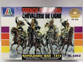 Italeri (2003) 54mm French Dragoons 1:32 Retired 6862 Napoleonic War 1815