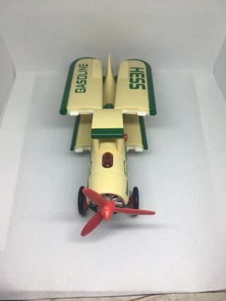 2002 Hess Plastic Bi Plane W/folding Wings Toy Airplane - Battery Operated Prop