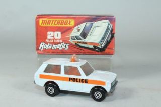 Matchbox Superfast Police Patrol 20 Rola - Matics Made In England 1975 Mib