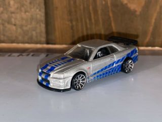Hot Wheels Fast And The Furious Nissan Skyline Gtr (r34) Loose