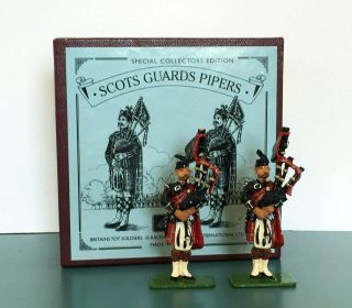 W Britain Scots Guards Pipers 40210 Special Collectors Edition Toy Soldiers