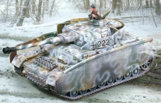Collectors Showcase Cs00832 German Winter Camo Panzer Iv Tank With Damage