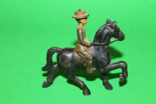 VINTAGE WORLD WAR 1 CAST IRON ARMY MILITARY SOLDIER on MOUNTED HORSE 3