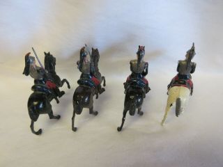 4 BRITAINS Lead French Cuirassier Mounted Cavalry Soldiers MADE IN ENGLAND 3