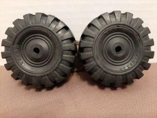 VINTAGE 2 MARX LUMAR TIRES with hubcaps 2.  5 