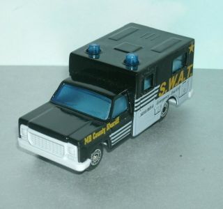 1/64 Scale 1977 Chevy Police S.  W.  A.  T.  Unit Truck Diecast Vehicle - Matchbox Mb34