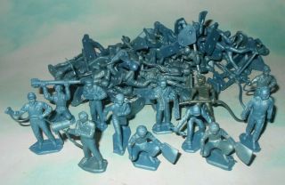 1950s Marx Military Training Center Play Set Blue Plastic 45mm Air Force Figures