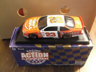 Autographed 1998 Jimmy Spencer 23 Winston No Bull Bank 1 24th Scale Diecast