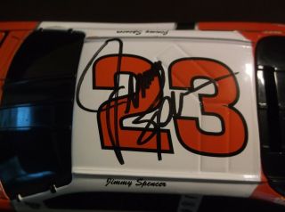 AUTOGRAPHED 1998 JIMMY SPENCER 23 WINSTON NO BULL BANK 1 24TH SCALE DIECAST 2