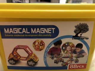 88pcs Magical Magnet Building Blocks Educational Toys For Kids Colorful Gift Set