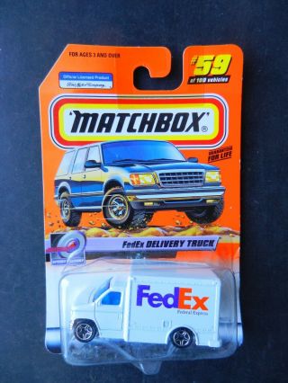 Matchbox 59 White " Federal Express " Ford Delivery Truck/van " Fed Ex " From 2000