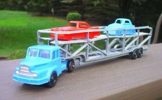 Vintage Processed Plastic? Car Carrier Semi Auto Transport Toy Truck/cars