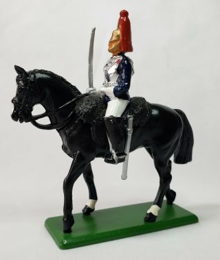 W.  Britain Mounted Regiment Sergeant Lead Toy Soldier Figure Horse 1988/84 Blue