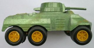 Vintage 1970’s Army Tank Tootsie Toy M - 8 Armored Car Diecast Metal