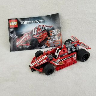 Lego Technic Pull Back Red Race Car (42011) 100 Complete,  Loose