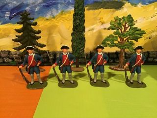 Accurate Miniatures French & Indian War Us Infantry Painted 54 Mm Toy Soldiers