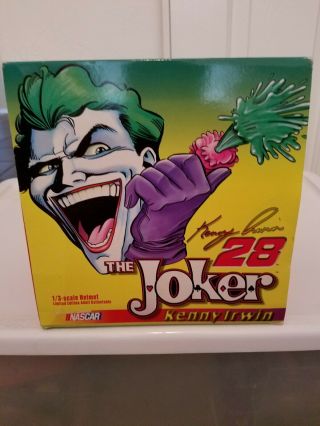 Nascar Kenny Irwin 28 " The Joker " 1/3 Scale Helmet,  Action Collectables.