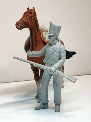 Historex - 54mm French Line Chasseur Or Hussar And Horse