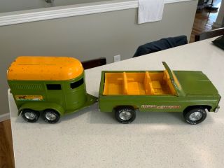 Vintage Nylint Stables Pickup And Horse Trailer