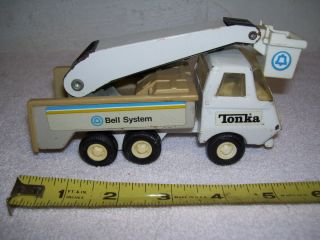 Pretvintage Tonka Toy 6” Bell Telephone System Metal Bucket Truck 55010