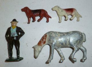 PHILLIP SEGAL VINTAGE LEAD FARMER,  DOGS AND HORSE - 1940/50 ' S 2