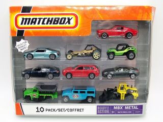 " Matchbox " 2007 10 Pack Gift Set With Exclusive Red Mustang Boxed