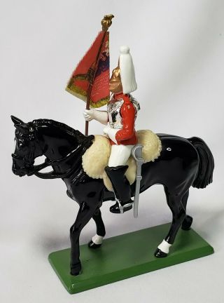 W.  Britain Mounted Regiment Sergeant Lead Toy Soldier Figure Horse 1988 Red Coat