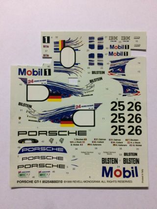 1/24 Revell 85 - 2548 : Decals Porsche 911 Gt1 Evo Le Mans 1997 Boutsen Dalmas