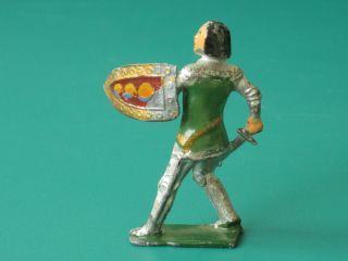 Doran Foot Knight With Sword & Shield - Very Rare Pre - War Lead