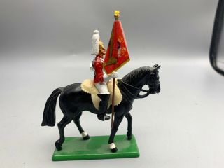 Vintage 1988 England W Britain Metal Toy Soldier mounted on Horse 2