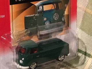 Johnny Lightning 1966 66 Volkswagen Vw Type 2 Pickup Truck Die Cast 1/64 Green