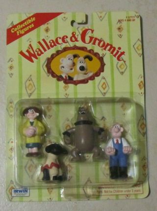 Irwin Wallace & Gromit Collectible Figures Wedolene Shaun The Sheep Preston