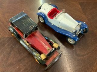 Burago Alfa Romeo 2300 Spider 1932 Die Cast Model Special Edition And Wooden Car