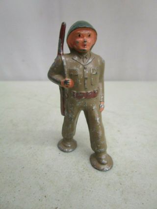 Vintage Barclay/manoil Pod Foot Lead Soldier Soldier Marching