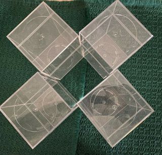 Set Of 4 Plastic Acrylic Display Cases 7.  25 " X 4 " X 4 "