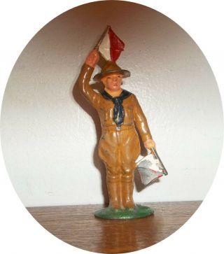 Neat Boy Scout With Signal Flags Barclay